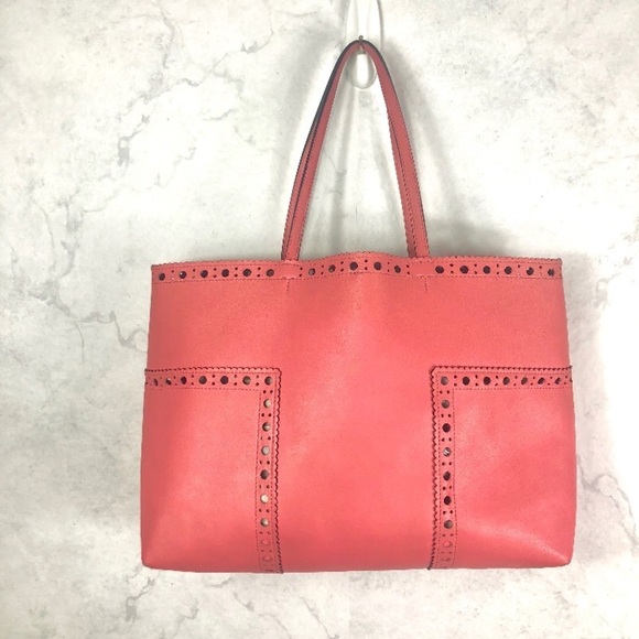 [Tory Burch] Pink Leather Tote & Wristlet - Picture 4 of 8
